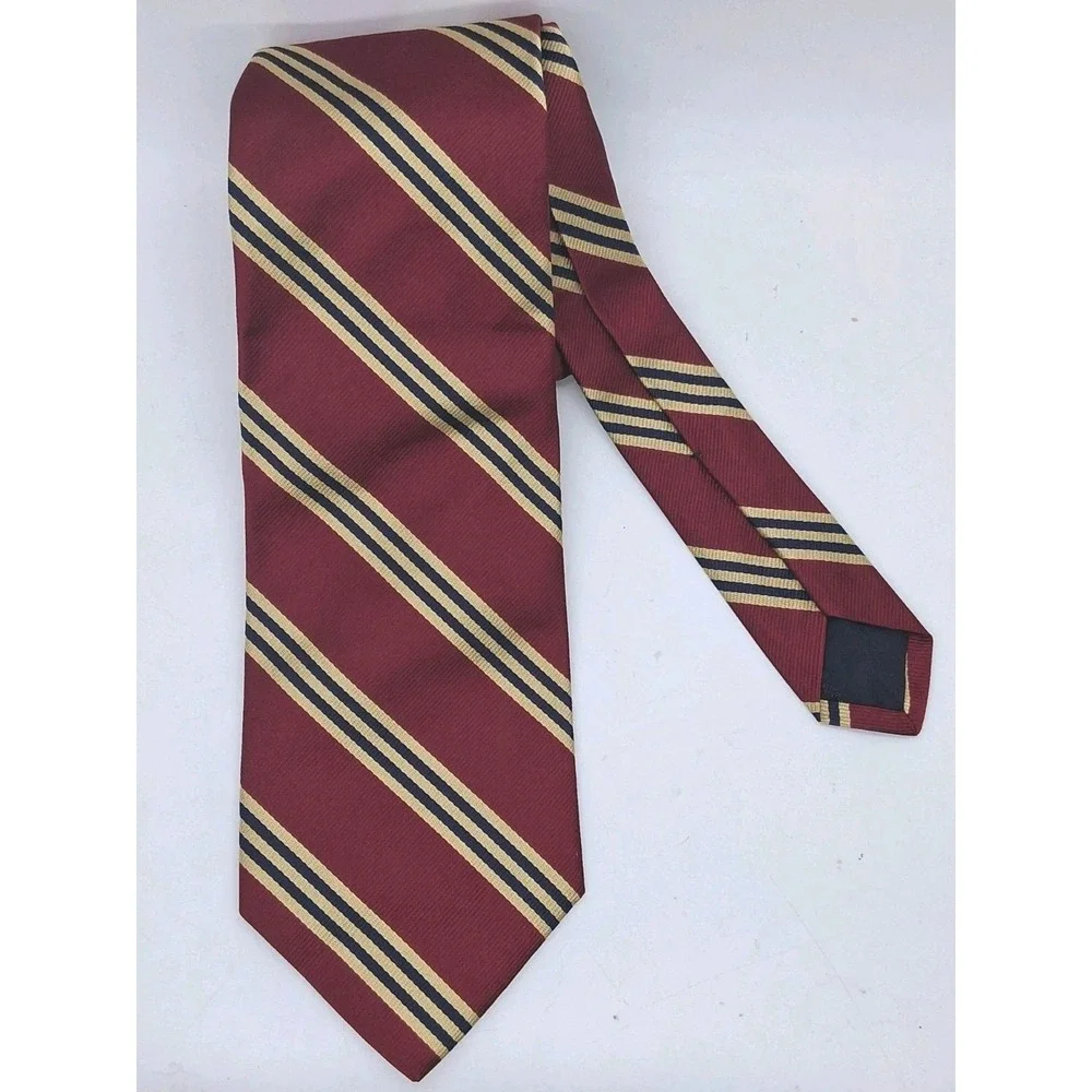 Brooks Brothers 346 100% Silk Mens Neck Tie Woven in Italy Handmade in USA NEW